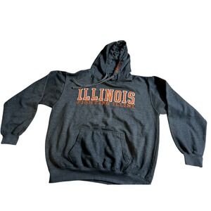 Illinois Fighting Illini Embroidered Hoodie Mens Large Outdoors NCAA Football
